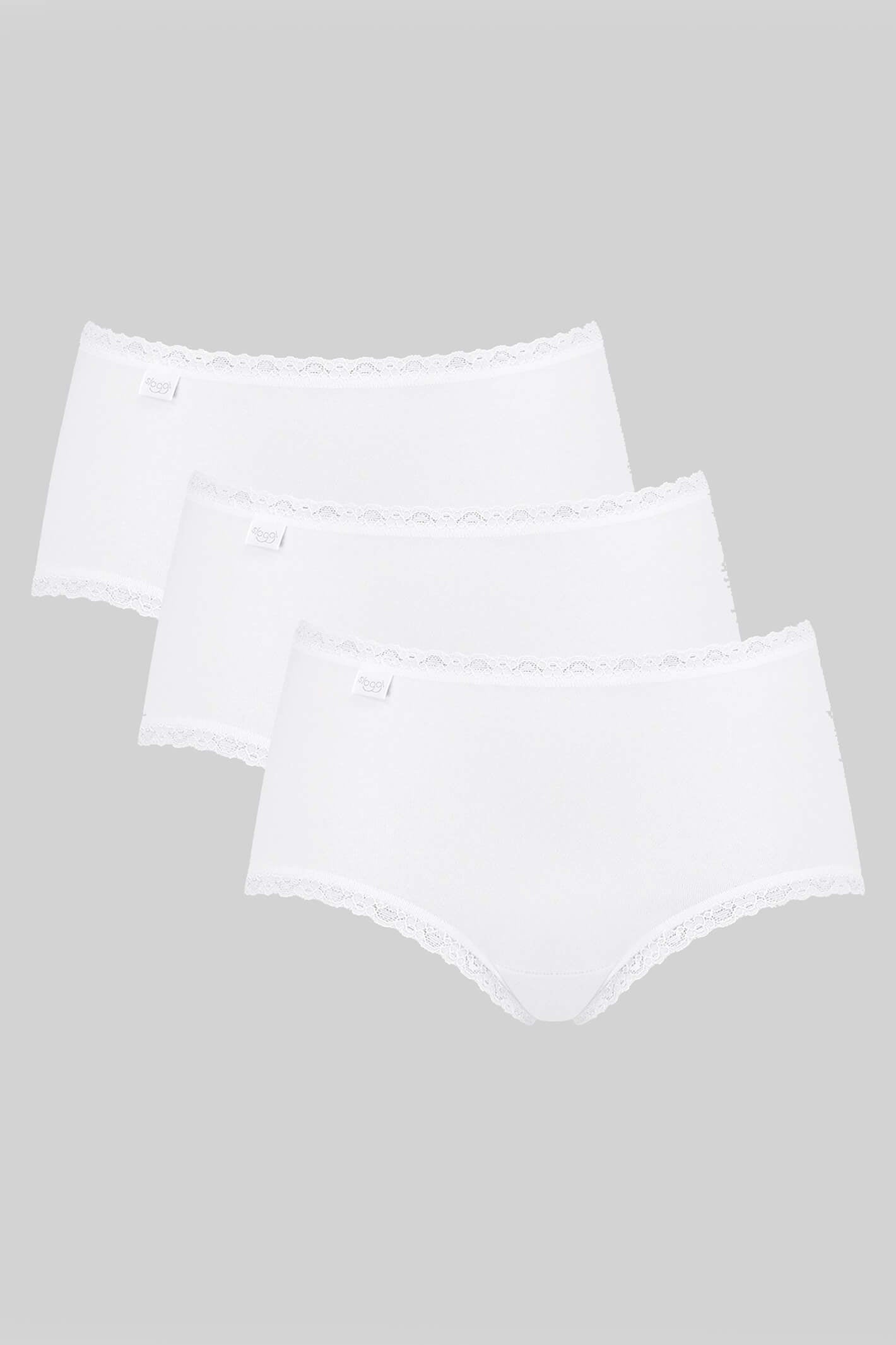 Sloggi 10167198 0003 24/7 White Lace 3-Pack Midi Briefs – Shirley Allum