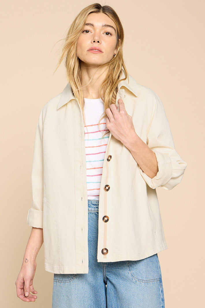 Light beige 2024 denim jacket