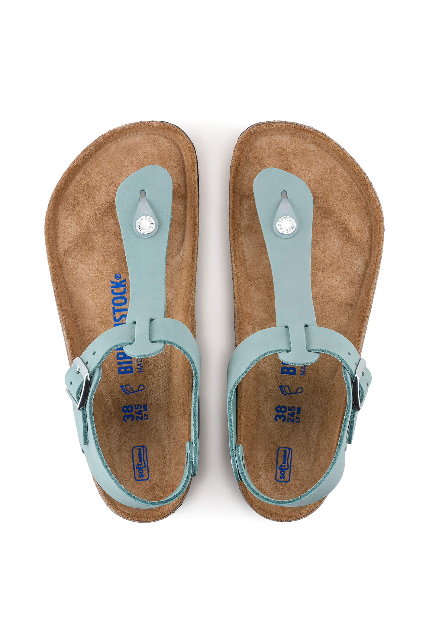 Washed metallic hot sale aqua birkenstock