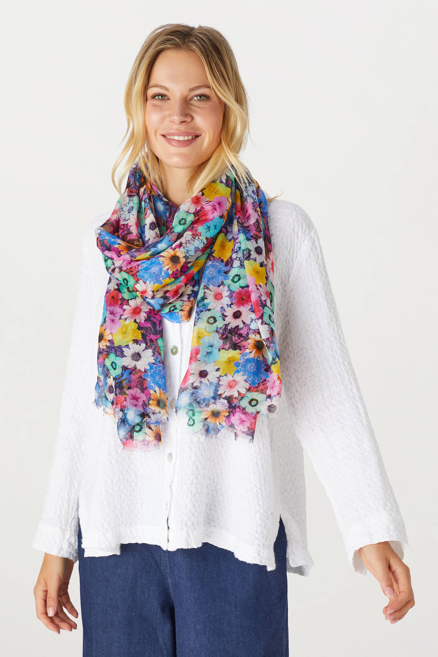 Multicolour Bloom Floral Scarf