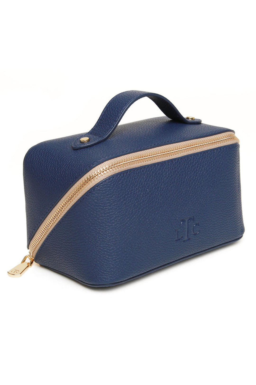 Alice Wheeler AL9025 Navy & Stone Mini Train Case - Shirley Allum Boutique