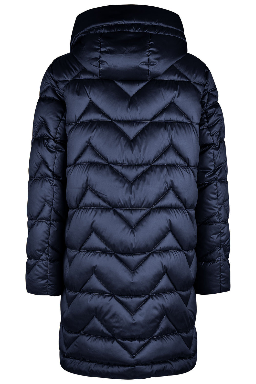 Barbara Lebek Shortcoat Navy Down Free With Hood 10450042 850 - Shirley Allum Boutique