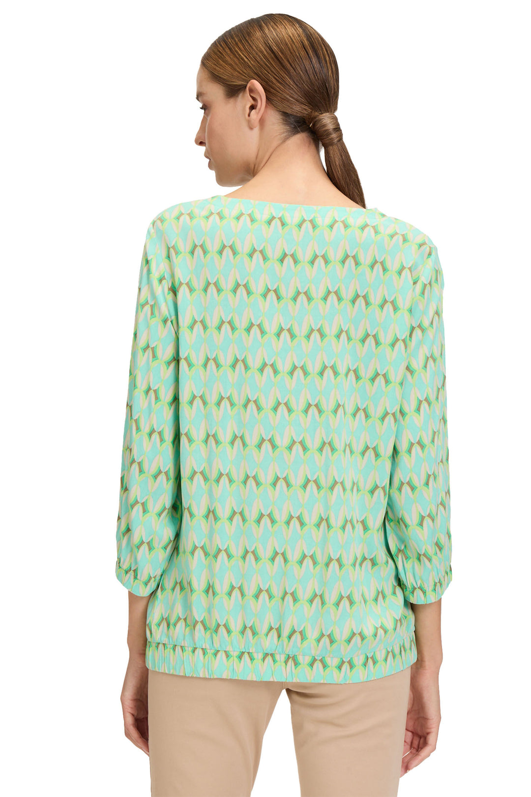 Betty Barclay Blouse Green Beige Print 88191125 5856