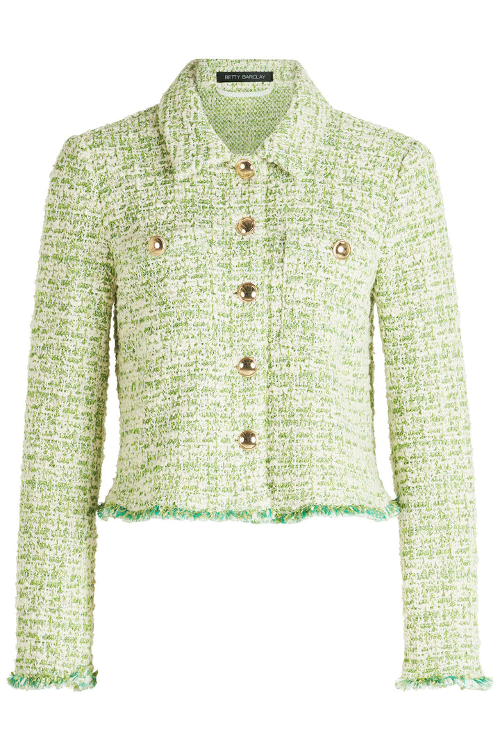 Betty Barclay Green Tweed Jacket 4521 1135 5811 - Shirley Allum Boutique