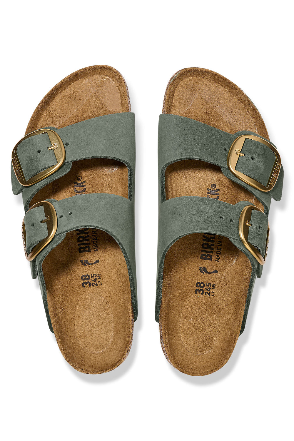 Birkenstock Arizona Big Buckle Sandal Thyme Leather Narrow Fit 1025367 - Shirley Allum Boutique