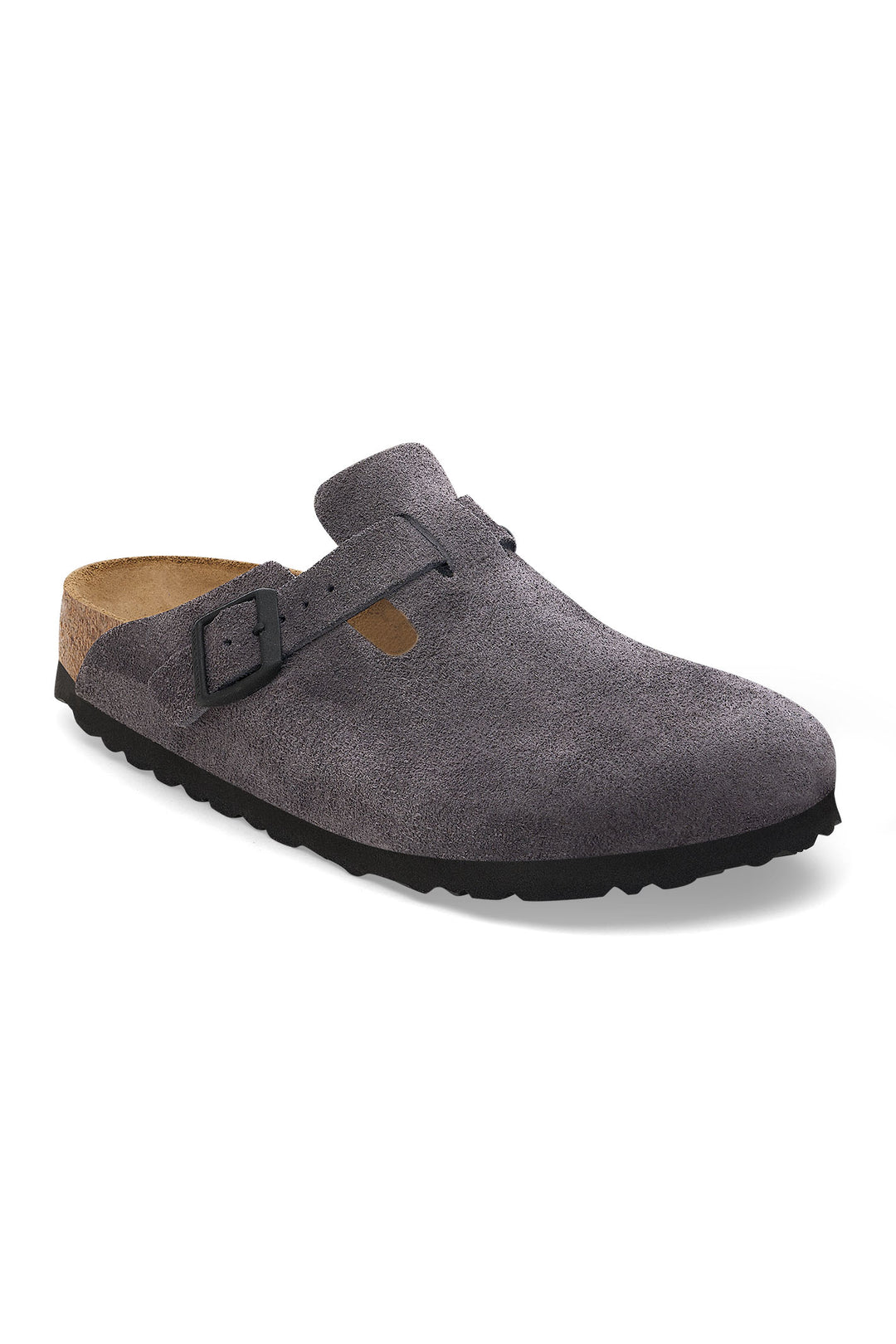 Birkenstock Boston 1028602 Grey Suede Velvet Regular Fit Clog - Shirley Allum Boutique