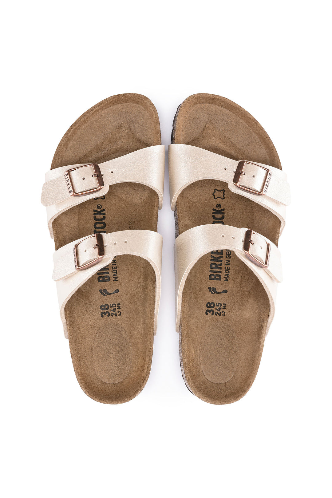 Birkenstock Sydney 1016171 Graceful Pearl White Birko-Flor Narrow Fit Sandal - Shirley Allum Boutique