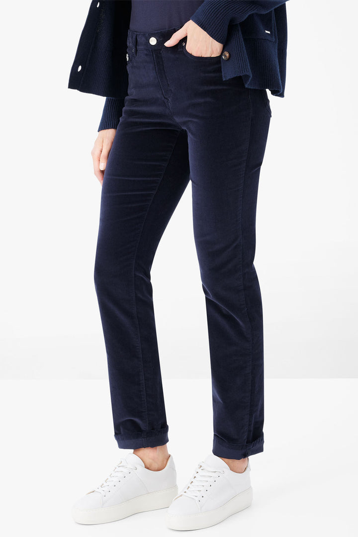 Brax Carola Jeans Navy Velvet 751038 22 09116020 - Shirley Allum Boutique