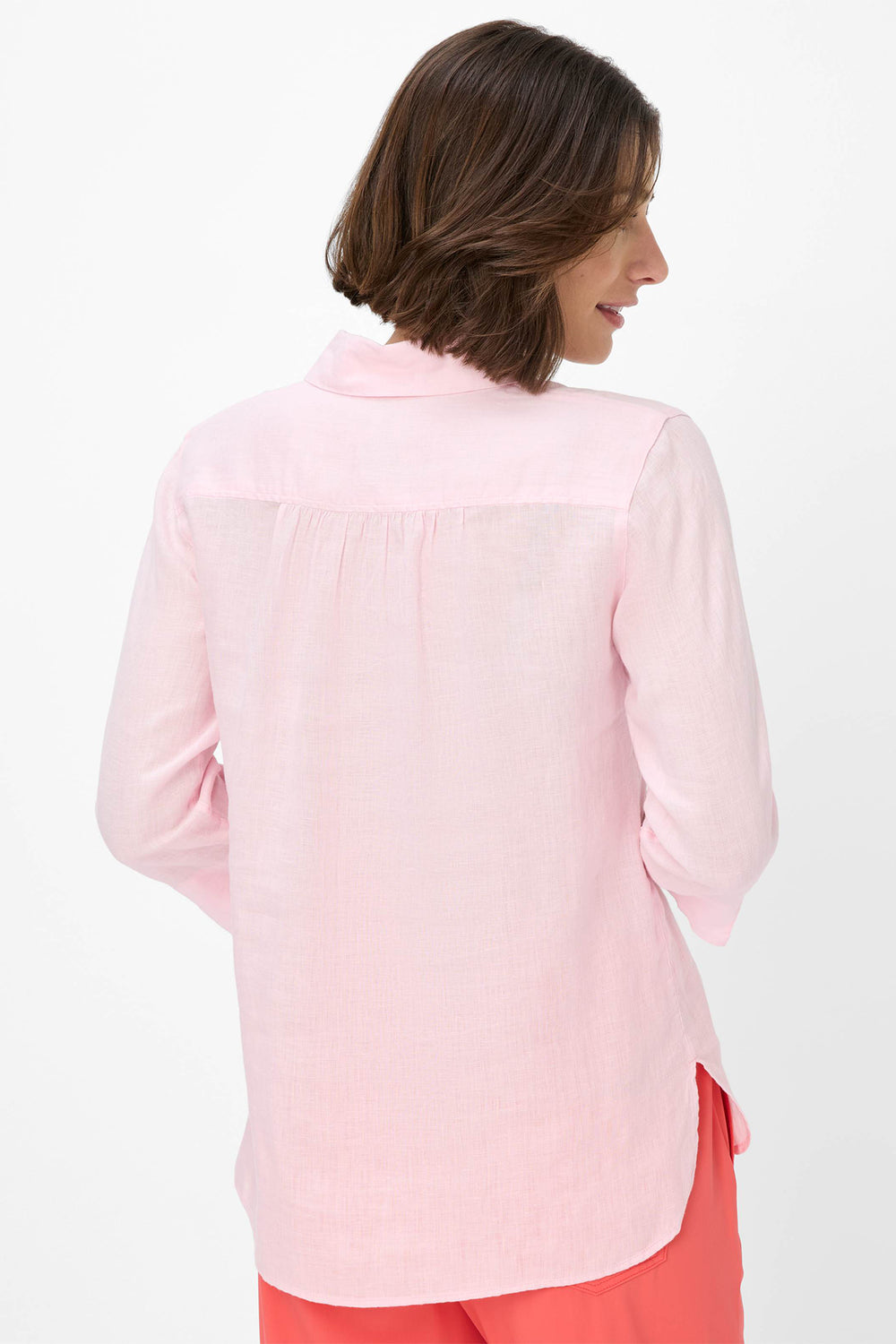 Brax Shirt Vicki Pink Pure Linen 41-7038 094110200 48 - Shirley Allum Boutique