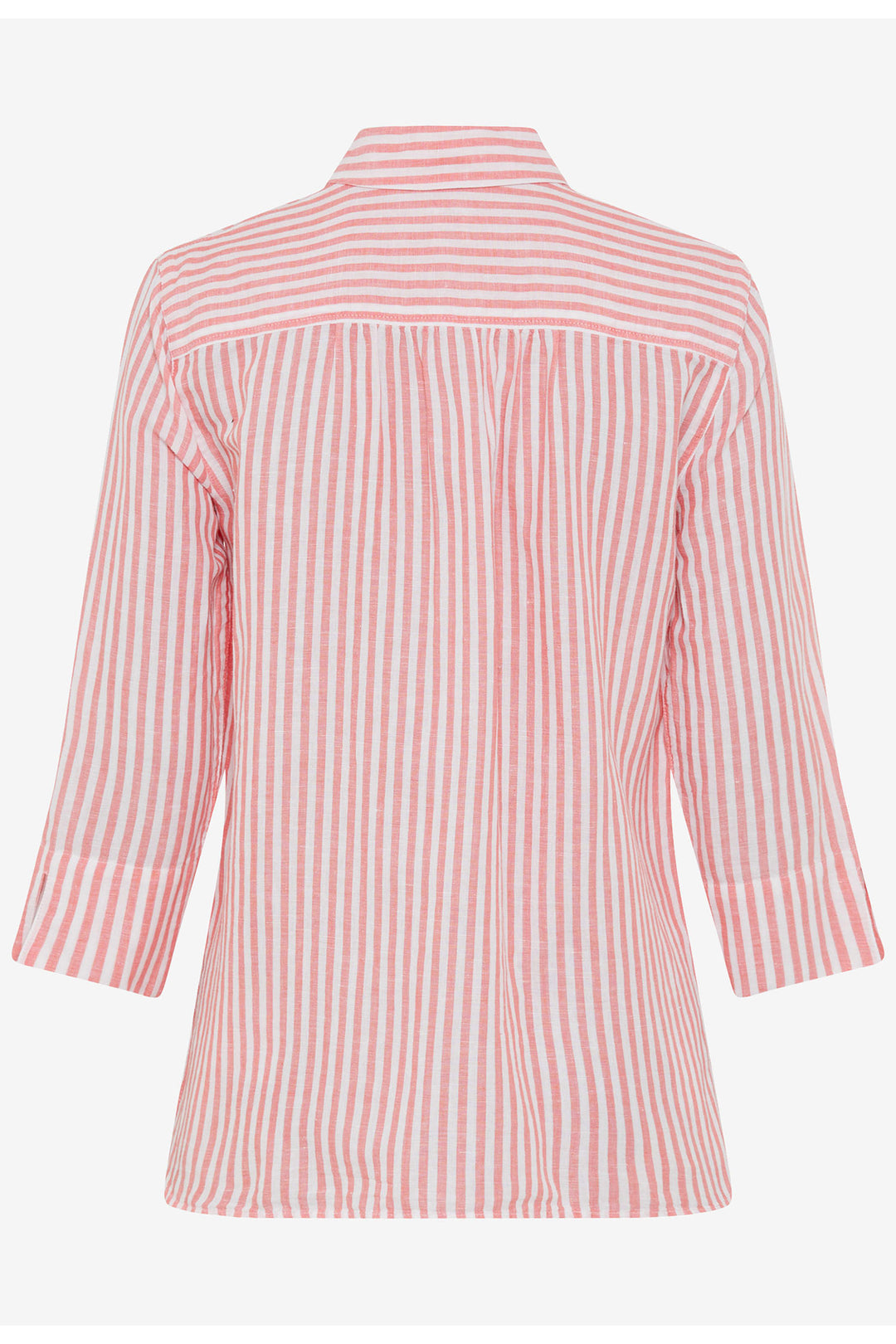 Brax Shirt Vicki Pink Stripe Cotton Linen Mix 41-7568 094110200 45 - Shirley Allum Boutique