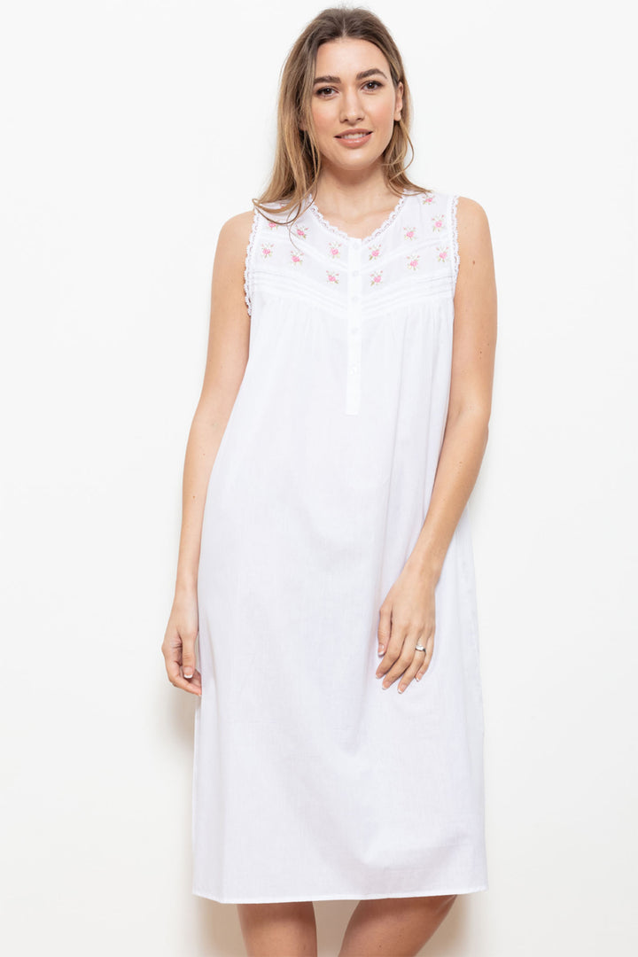 Cottonreal Honna Cotton Lawn Short Sleeve Nightdress - Shirley Allum Boutique