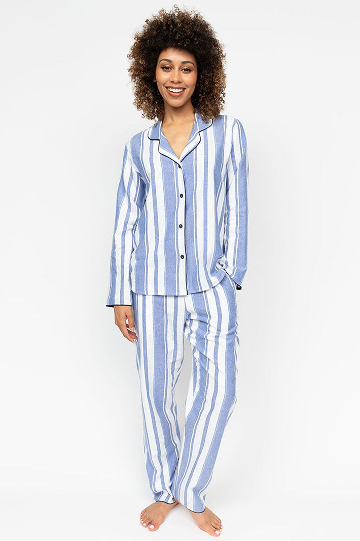 Cyberjammies Alpes Pyjama Bottoms Blue Stripe - Shirley Allum Boutique