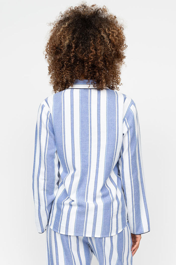 Cyberjammies Alpes Pyjama Top Blue Stripe - Shirley Allum Boutique