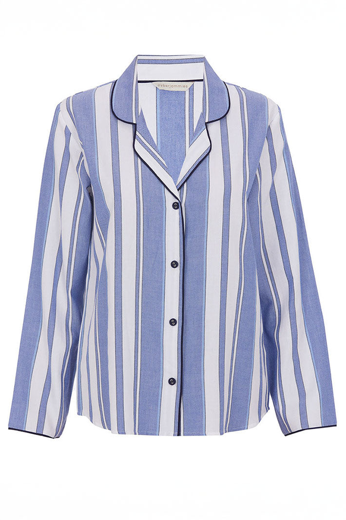 Cyberjammies Alpes Pyjama Top Blue Stripe - Shirley Allum Boutique