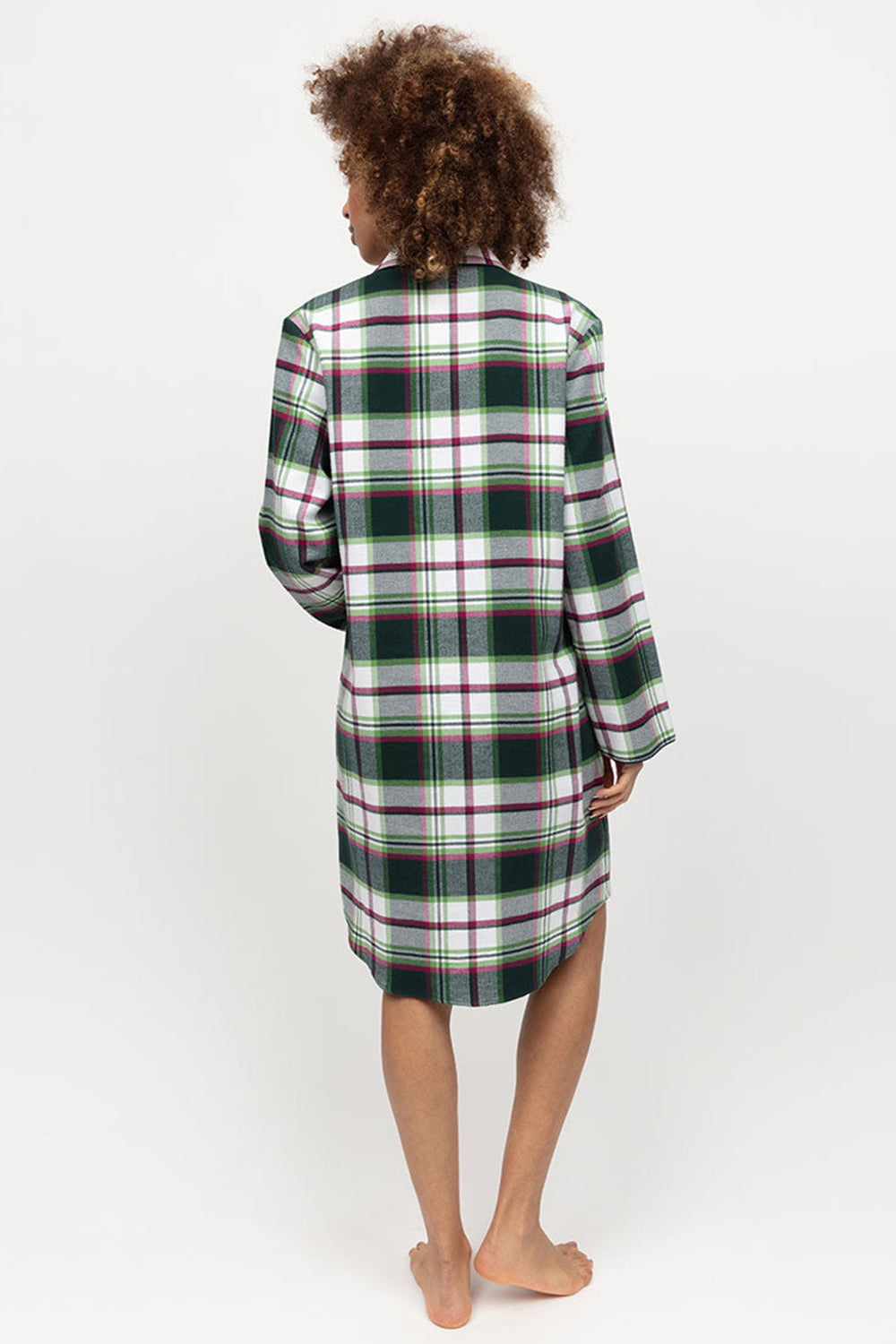 Cyberjammies Forrest Nightdress Dark Green Check Long Sleeve 511 - Shirley Allum Boutique