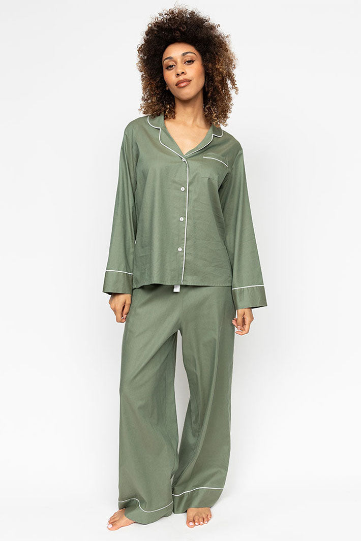 Cyberjammies Hotel Pyjamas Sage Green - Shirley Allum Boutique