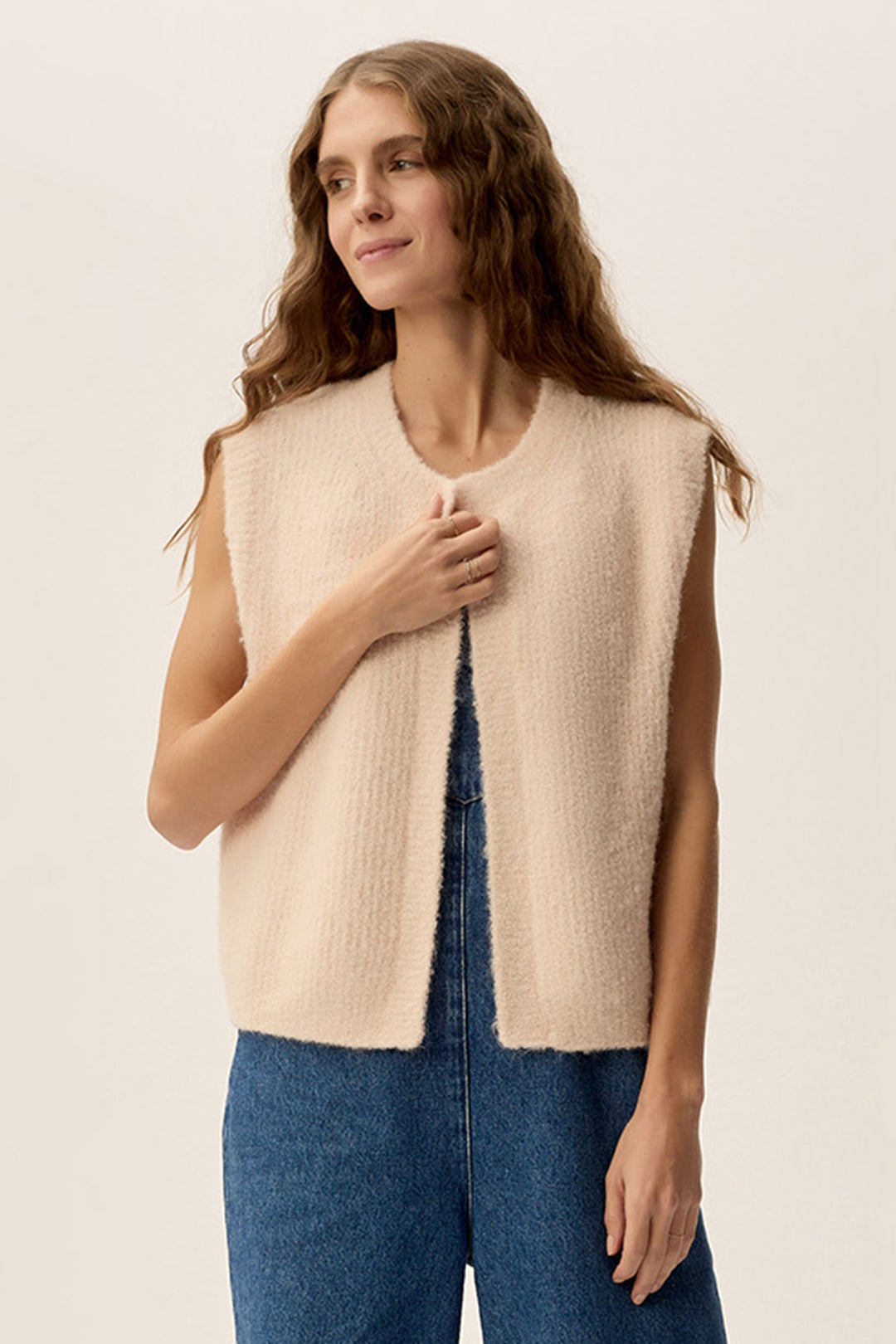 Des Petit Hauts Gilet Craig Poudre Pink 1E250013 - Shirley Allum Boutique