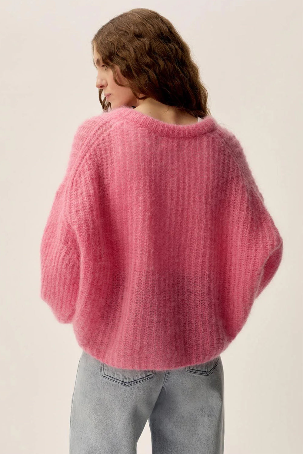 Des Petits Hauts Cardigan Alma Poudre Pink 1E250037 - Shirley Allum Boutique