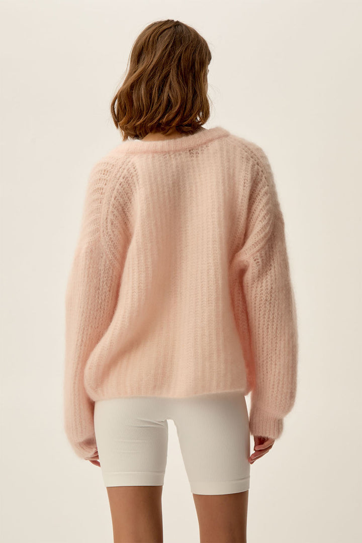 Des Petits Hauts Cardigan Alma Poudre Pink 1E250037 - Shirley Allum Boutique