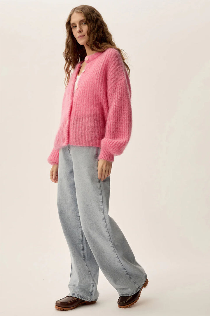 Des Petits Hauts Cardigan Alma Poudre Pink 1E250037 - Shirley Allum Boutique