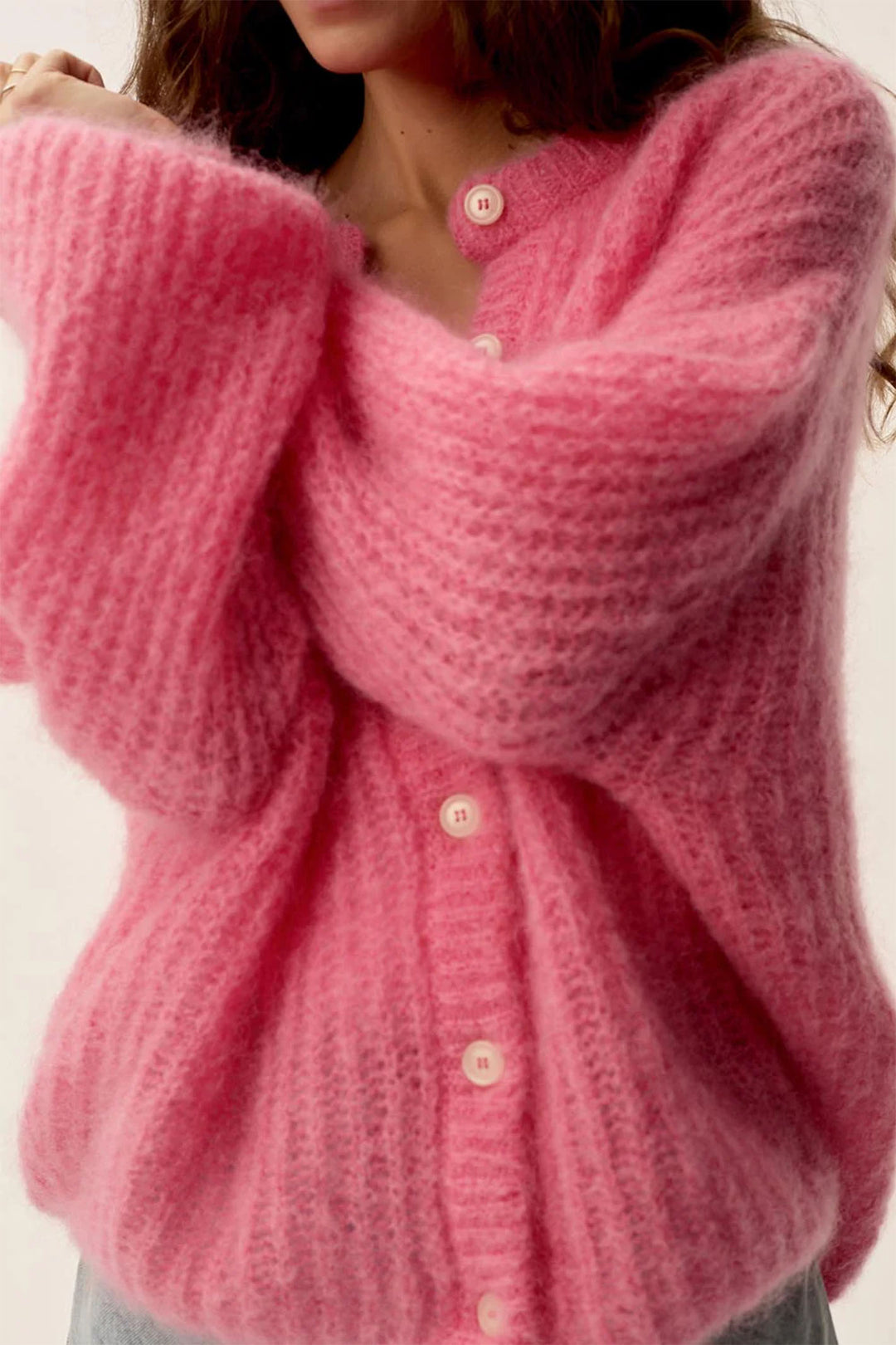 Des Petits Hauts Cardigan Alma Poudre Pink 1E250037 - Shirley Allum Boutique