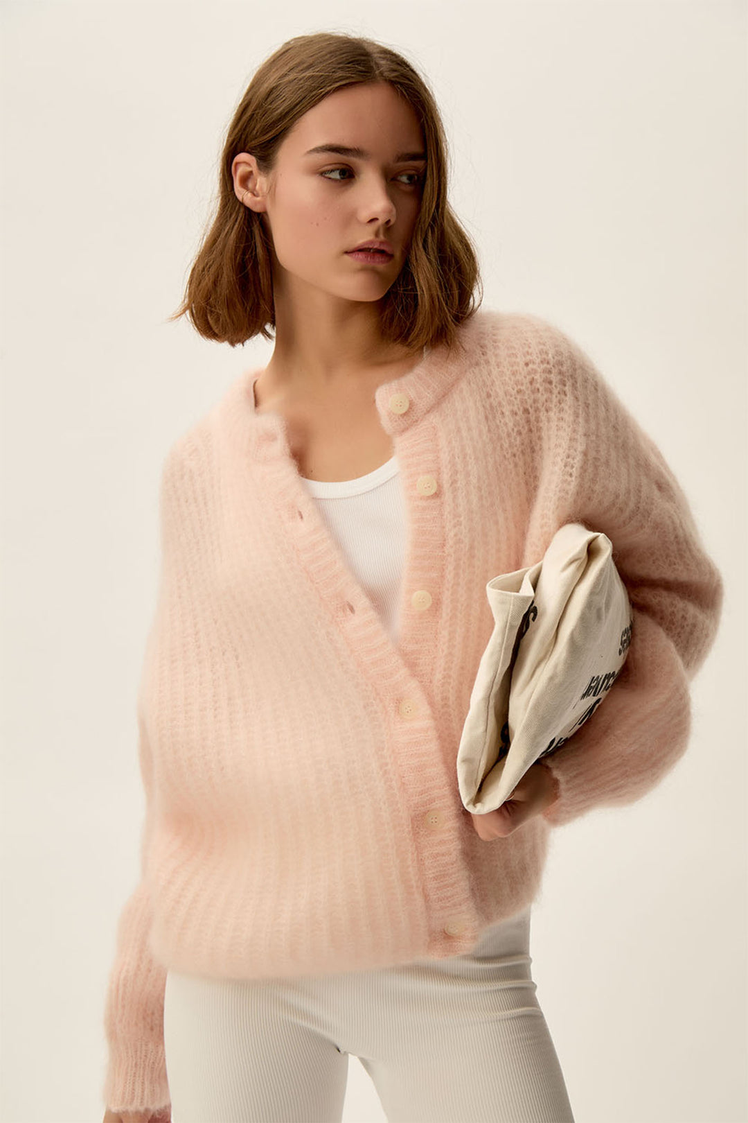 Des Petits Hauts Cardigan Alma Poudre Pink 1E250037 - Shirley Allum Boutique