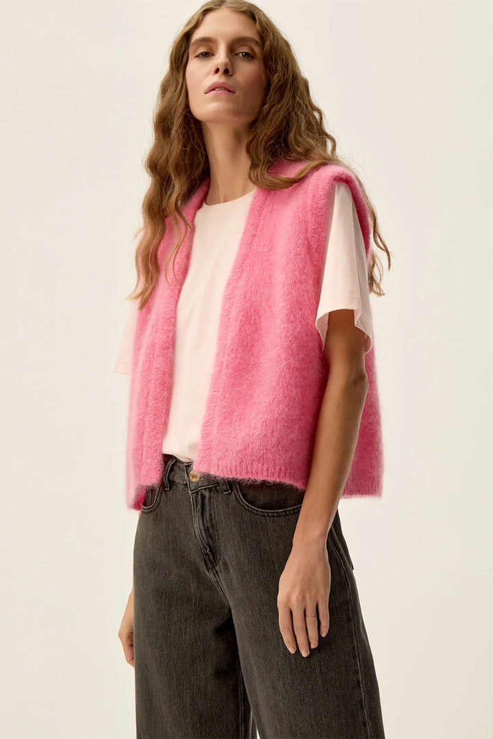 Des Petits Hauts Gilet Cardigan Bunny Bubble Pink 1E250038 - Shirley Allum Boutique