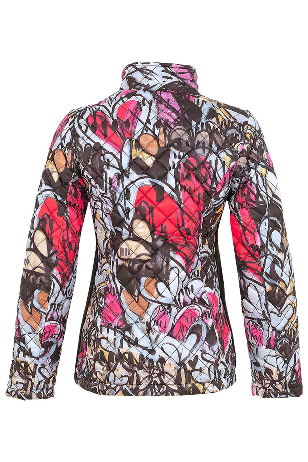 Dolcezza Jacket Quilted Lori Arbel Simply Art 01 Pink Heart Print 74835 - Shirley Allum Boutique