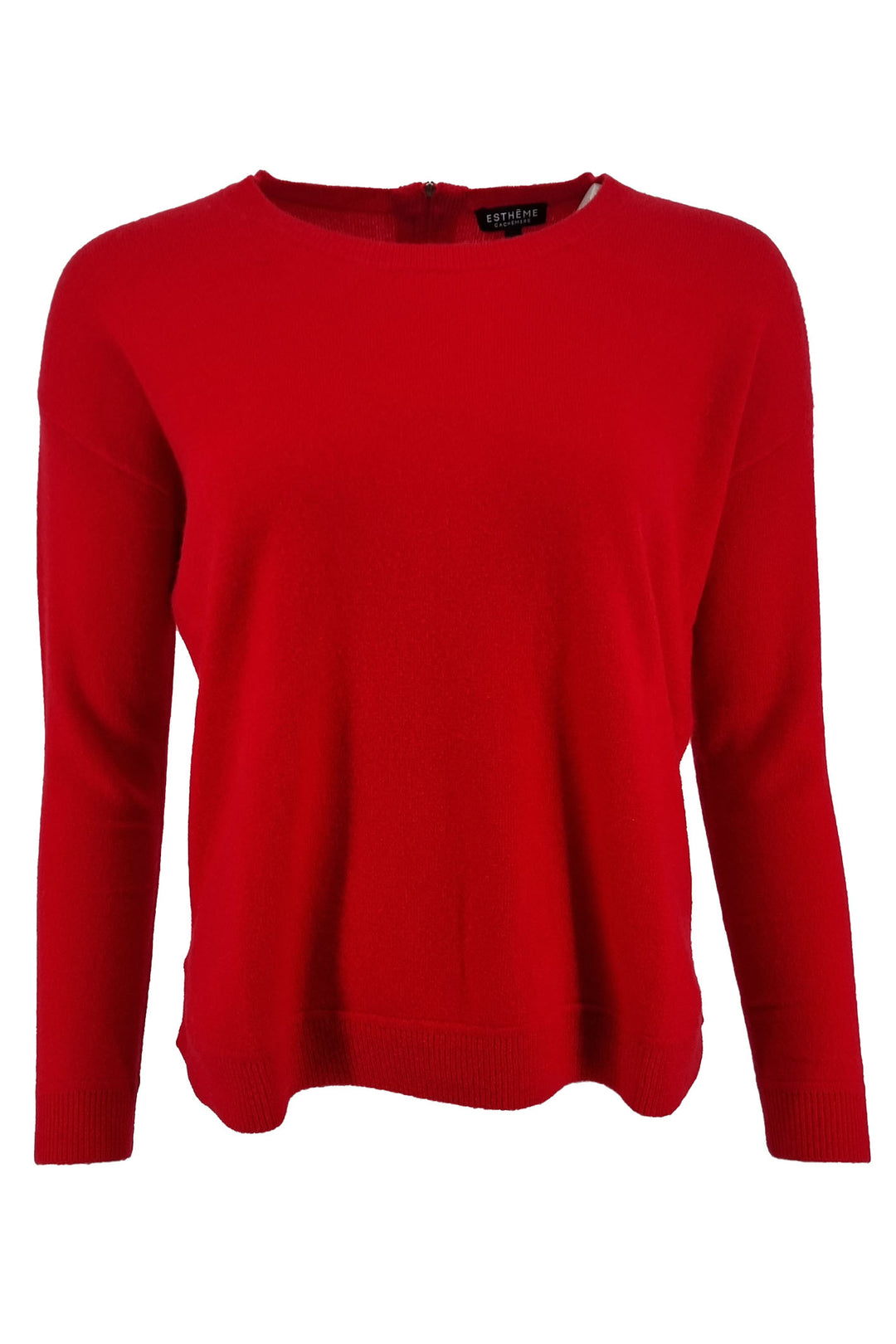 Estheme Cachmere Jumper Scarlet Zip Back WES1558H 1342 - Shirley Allum Boutique