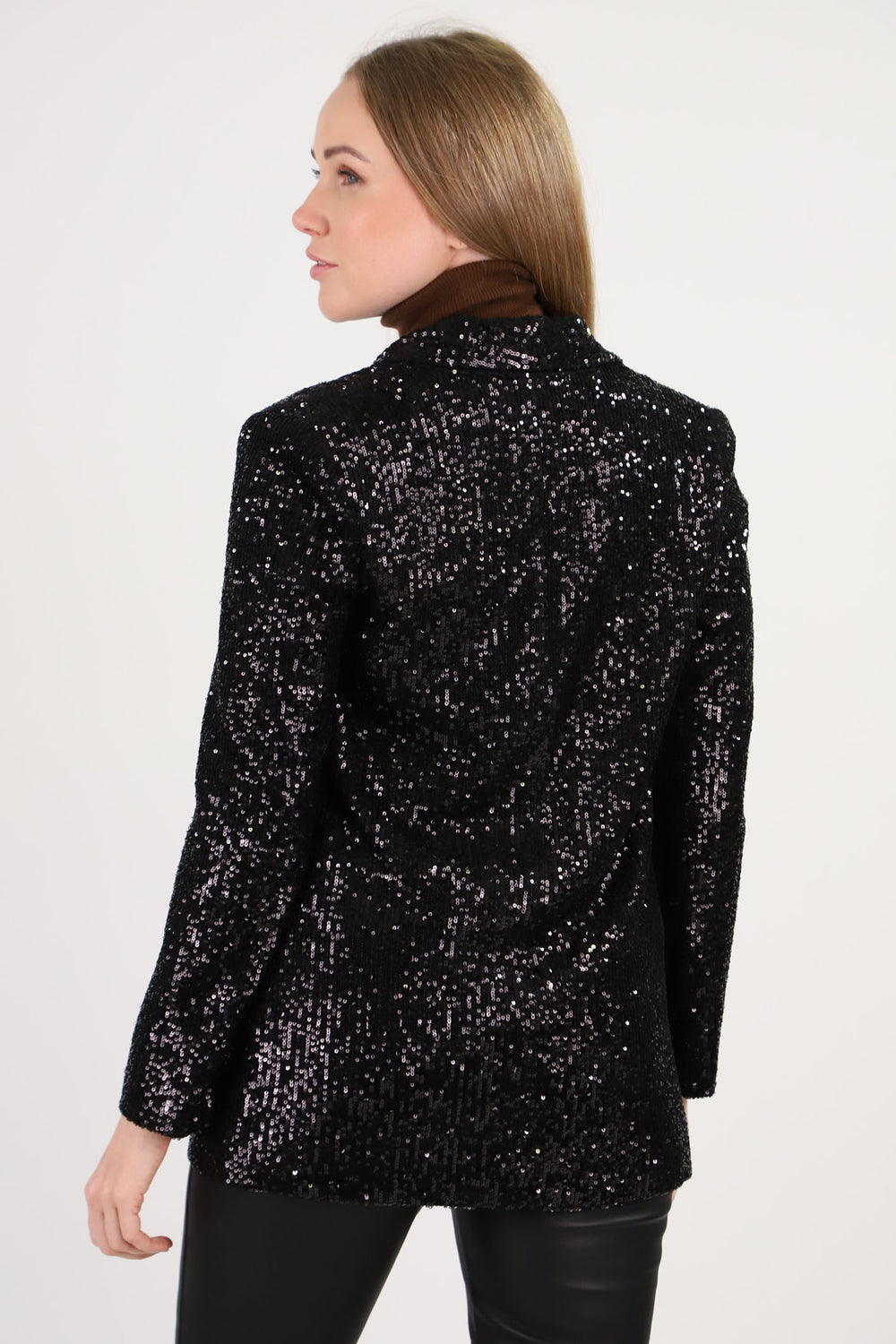 Estheme Cashmere Blazer Black Sequin WES24A53HO 6148 - Shirley Allum Boutique