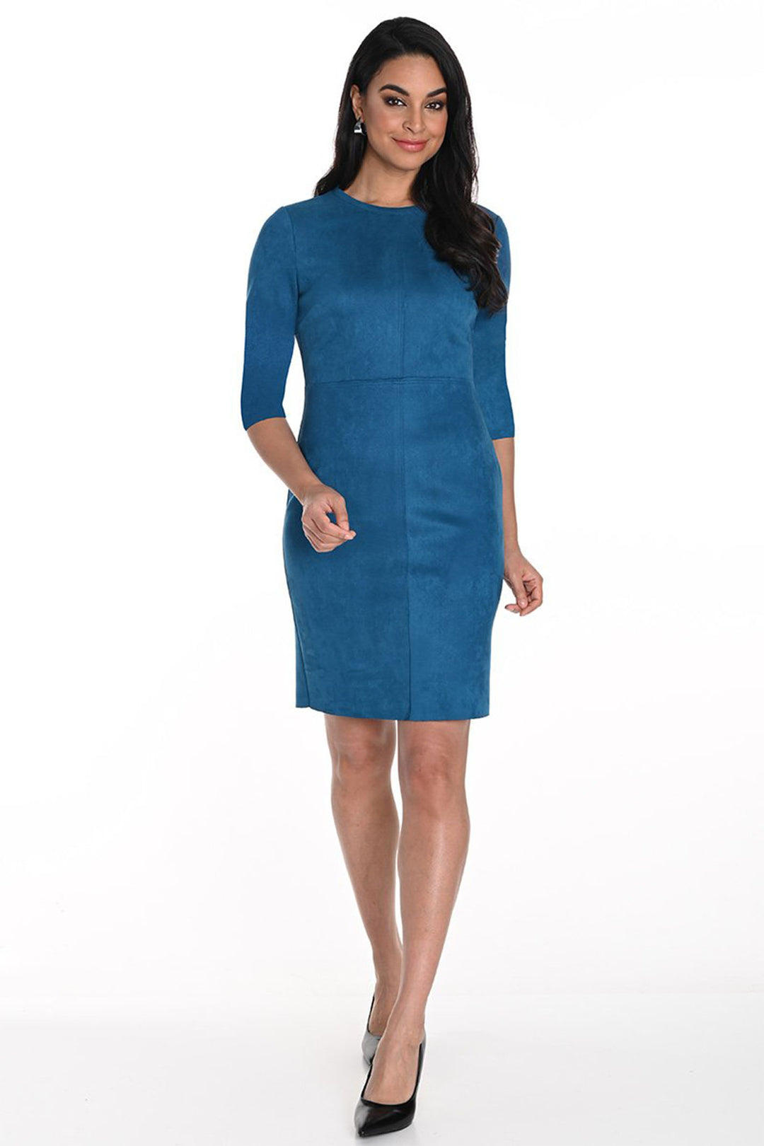 Frank Lyman 243277 307 Teal Knit Dress - Shilrey Allum Boutique