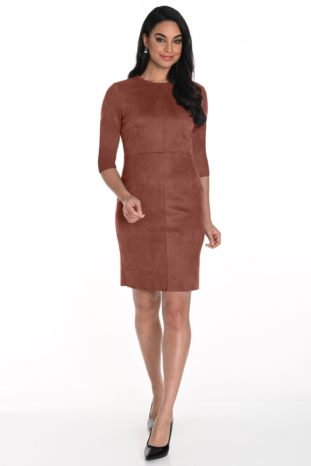 Frank Lyman 243277 M9014 Whiskey Knit Dress - Shirley Allum Boutique