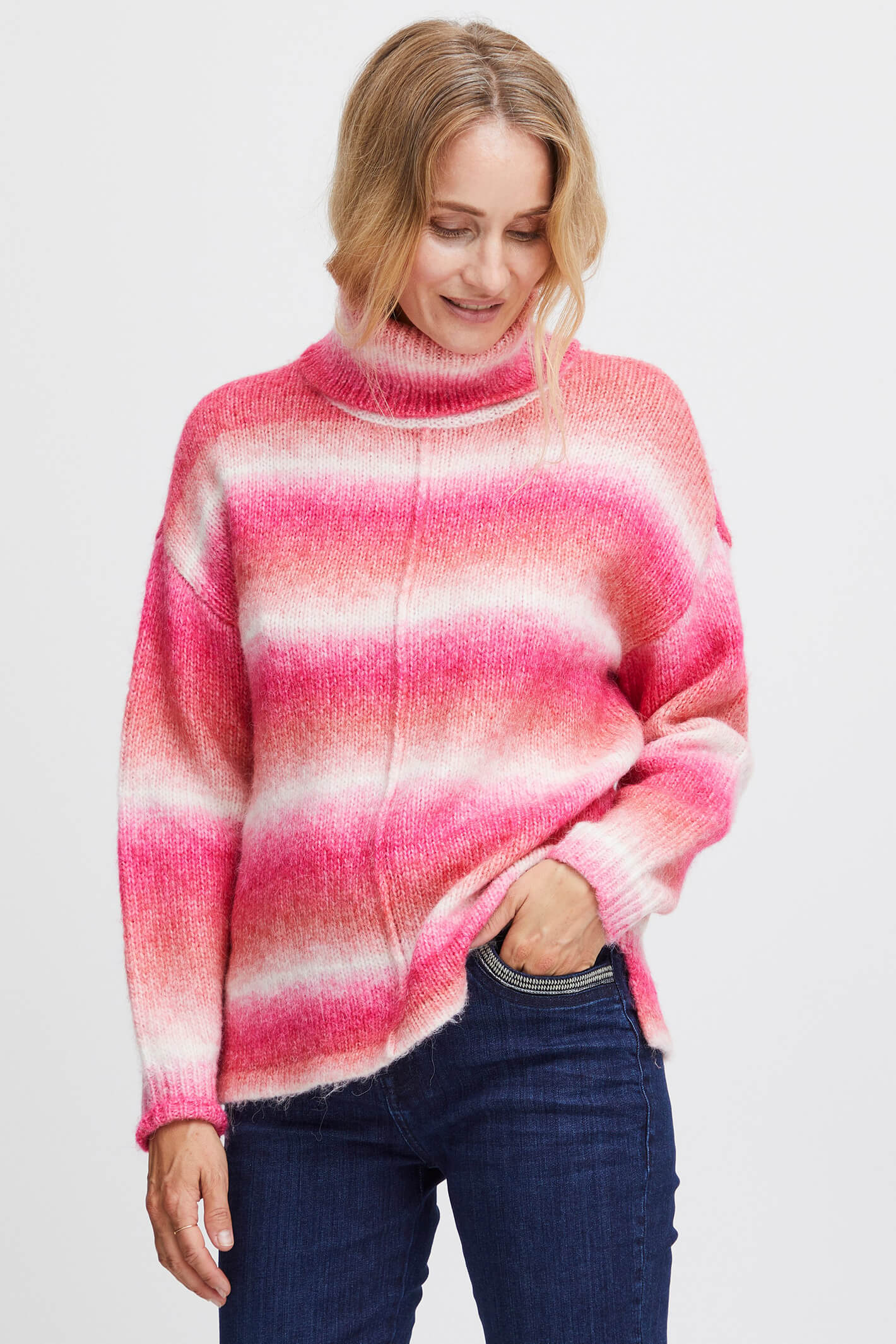 Fransa 20612859 202355 FRAGNES Very Berry Mix Pink Jumper