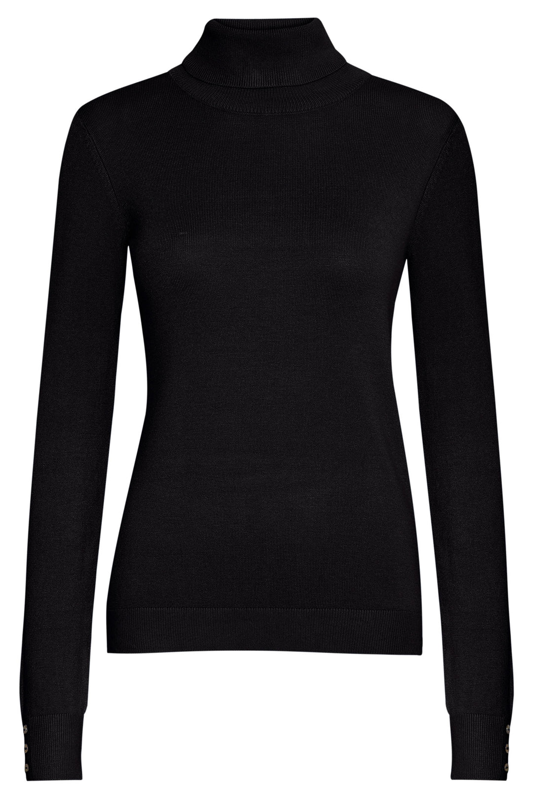 Fransa Frclia Jumper Roll Neck Fine Knit Black 20614665 200113 - Shirley Allum Boutique