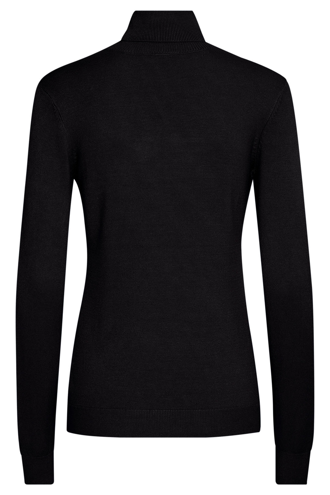 Fransa Frclia Jumper Roll Neck Fine Knit Black 20614665 200113 - Shirley Allum Boutique