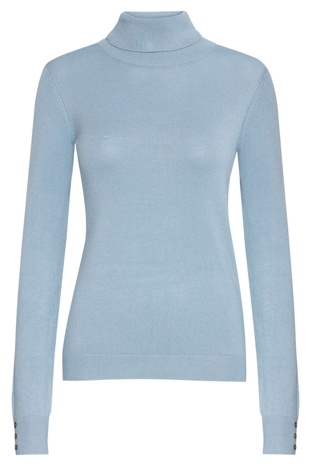 Fransa Frclia Jumper Roll Neck Fine Knit Citadel Blue 20614665 174111 - Shirley Allum Boutique