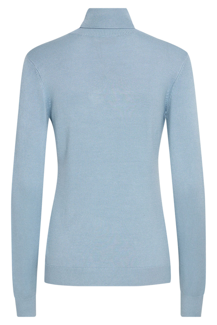 Fransa Frclia Jumper Roll Neck Fine Knit Citadel Blue 20614665 174111 - Shirley Allum Boutique