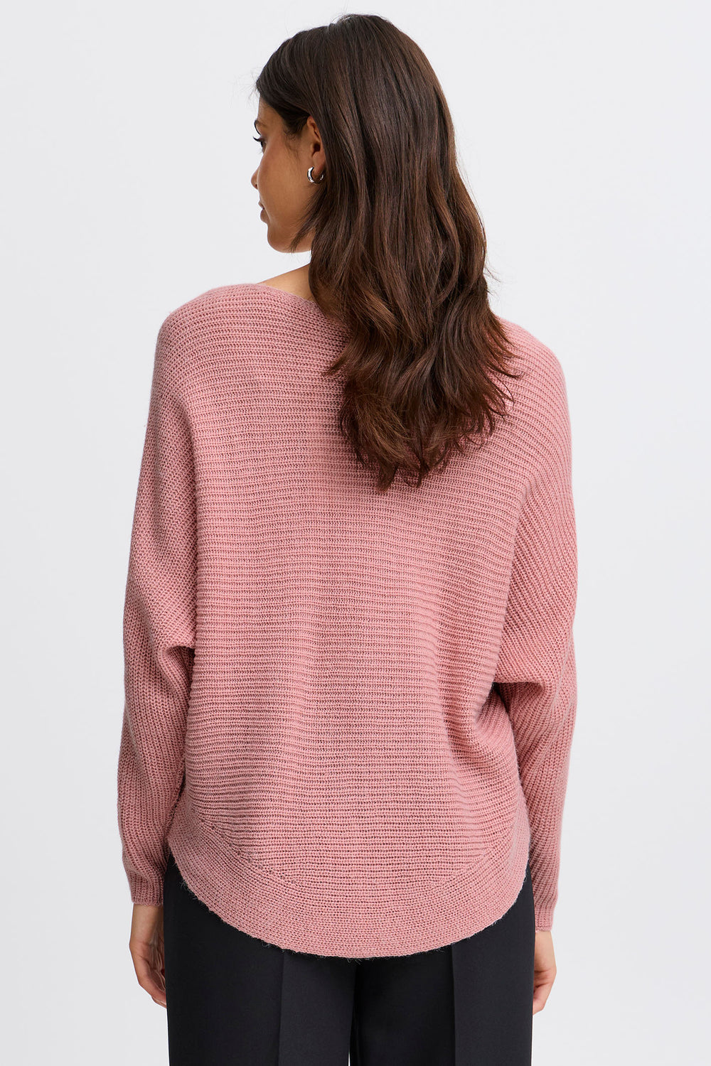 Fransa Freretta Jumper Boat Neck Zephyr Melange Pink 20611845 1519061 - Shirley Allum Boutique