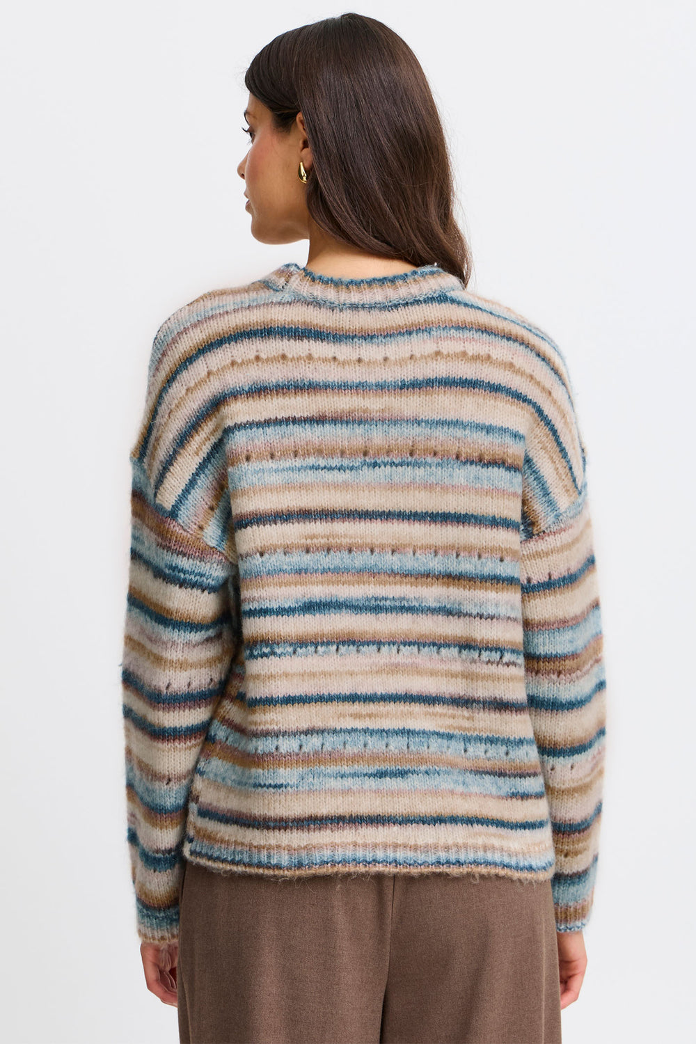 Fransa Frmanny Jumper Striped Citadel Blue Mix 20614955 203529 - Shirley Allum Boutique