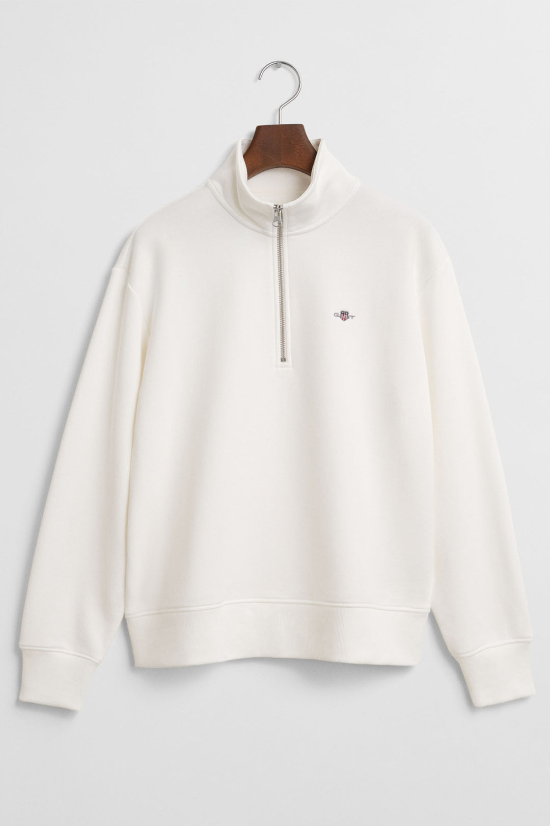 Gant Sweatshirt Top Shield Half Zip Eggshell Cream 4200561 113