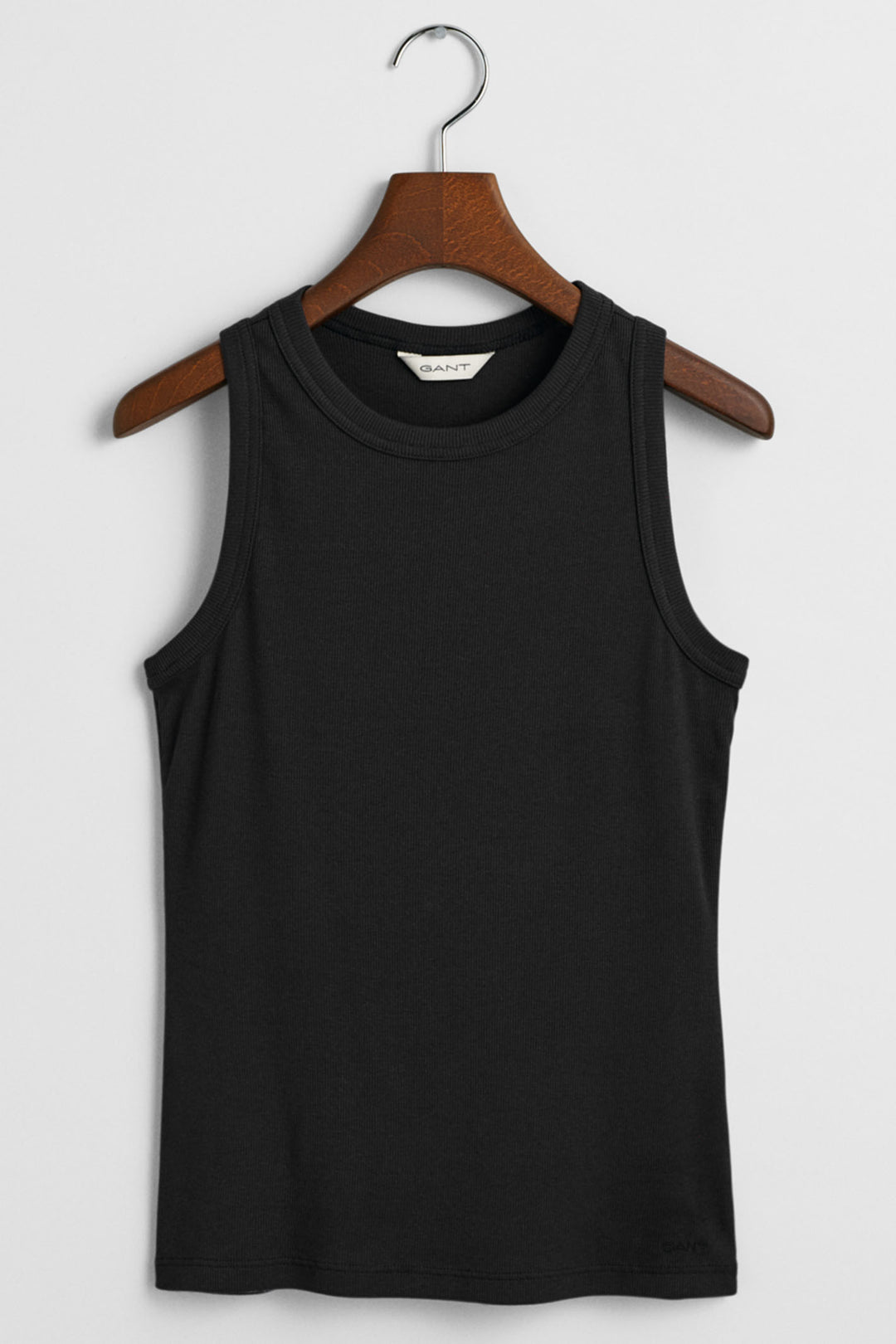 Gant Tank Top Ribbed High Neck Black 4201407 5 - Shirley Allum Boutique