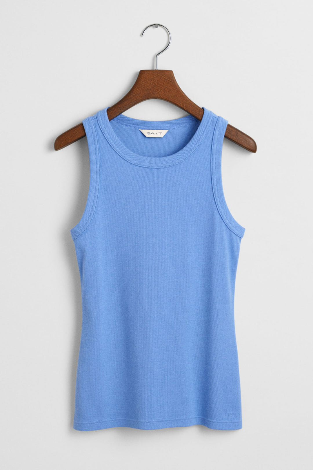 Gant Tank Top Ribbed High Neck Perfect Blue 4201407 419 - Shirley Allum Boutique