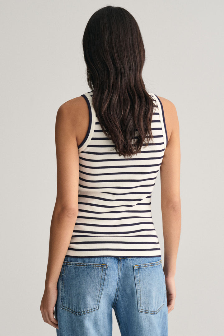 Gant Tank Top Striped Eggshell Cream 4200853 113 - Shirley Allum Boutique