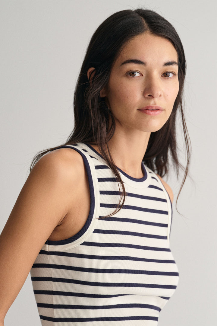 Gant Tank Top Striped Eggshell Cream 4200853 113 - Shirley Allum Boutique