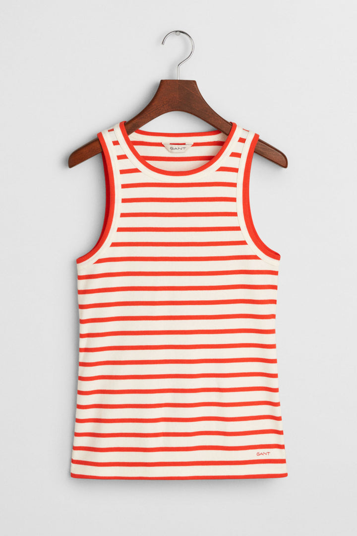 Gant Tank Top Striped Orange Red 4200853 651 - Shirley Allum Boutique