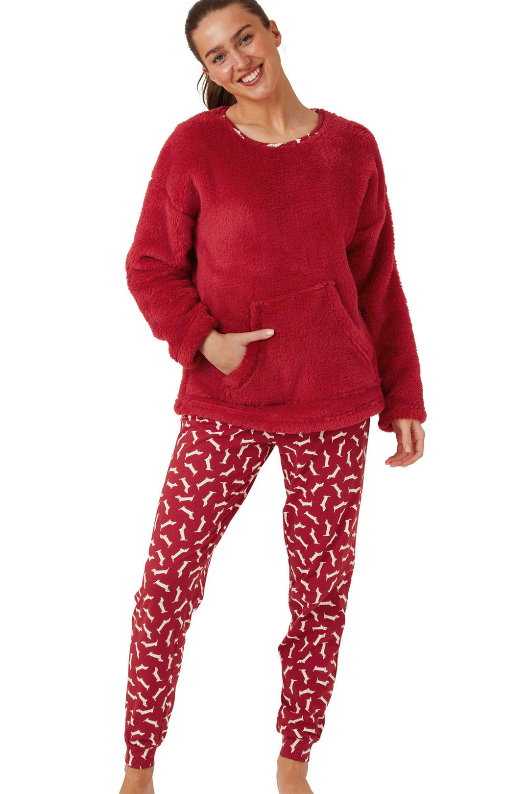 Indigo Sky Loungewear Set Red Dachshund IN42650 - Shirley Allum Boutique