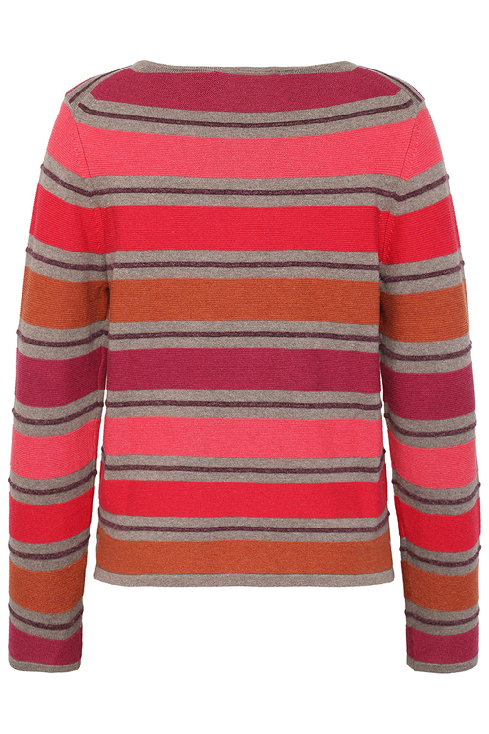 Mansted Cardigan Delia Rust Pink Stripe - Shirley Allum Boutique