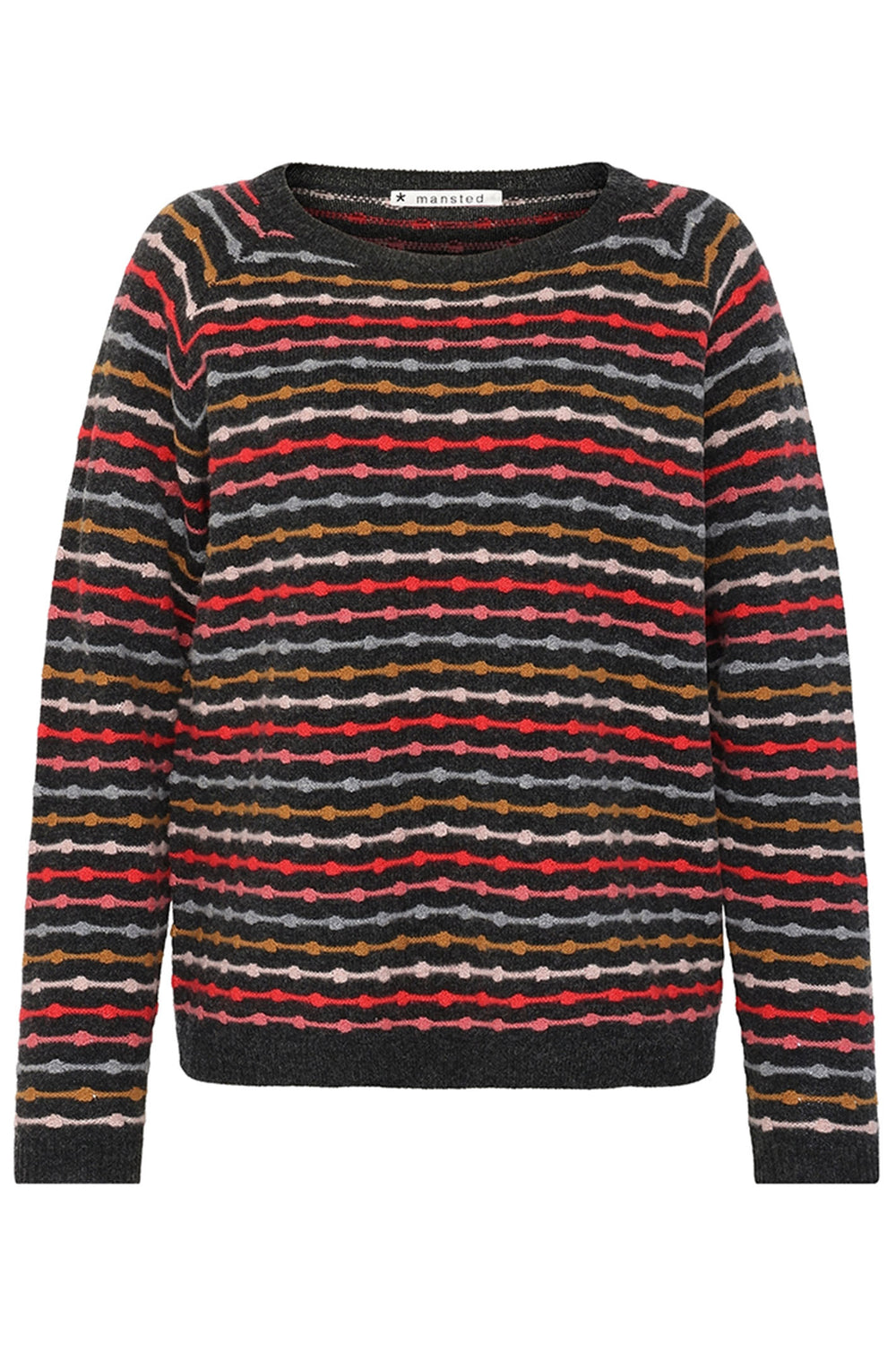 Mansted Jumper Cillie Charcoal Grey Multicolour Stripe - Shirley Allum Boutique