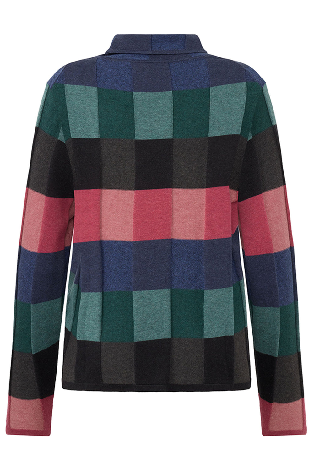 Mansted Jumper Lindi Black Multicolour Check Polo Neck - Shirley Allum Boutique