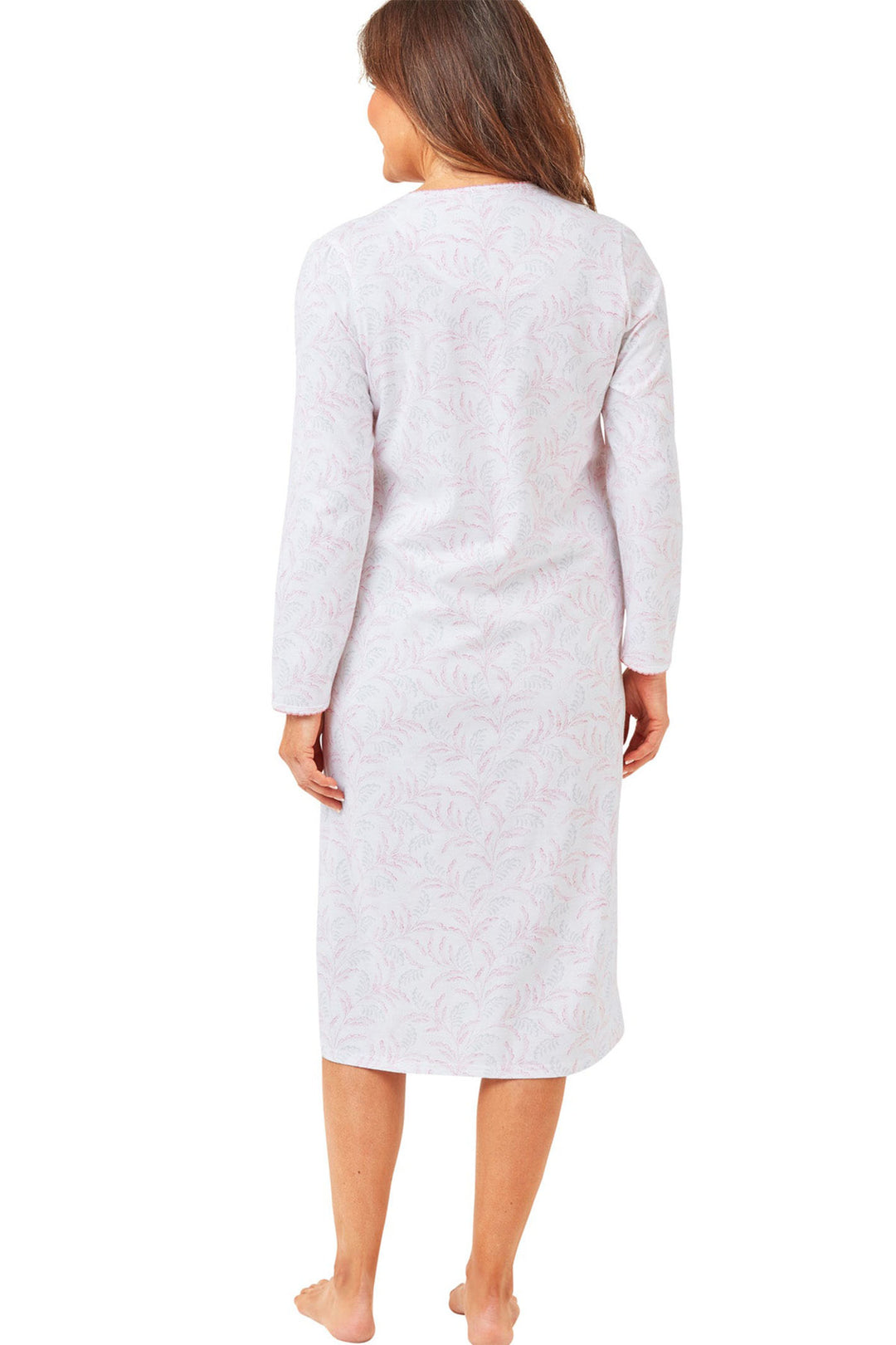 Marlon Nightdress Palm Trail 45 Pure Knitted Cotton Pink MA42598 - Shirley Allum Boutique